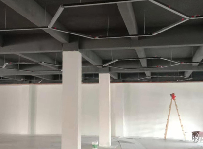 巡工地日志，，广州宇跃传媒办公室装修项目举行中